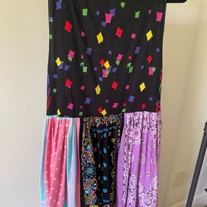Psychic outlaw maxi dress made from vintage bandanas